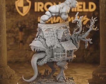 The Bad Apple - Living Witch Hut Mimic on Legs Monster | DnD RPG Miniat 14k 3D Miniature | Dungeons & Dragons DND Tabletop | Mammoth Factory