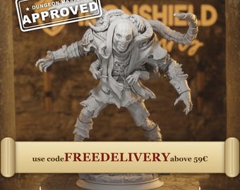 Blightspawn Horror - Dragonblight Progressed Many-Armed Undead Wizard Monstros 14k 3D Miniature | Dungeons & Dragons DND Tabletop | DM Stash