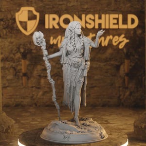 Drow Arachnomancer Elf Mage - Irinia Figure + Base + BONUS print 3d 12k miniature Idea regalo mini | Dungeons & Dragons | Tabletop DM Stash