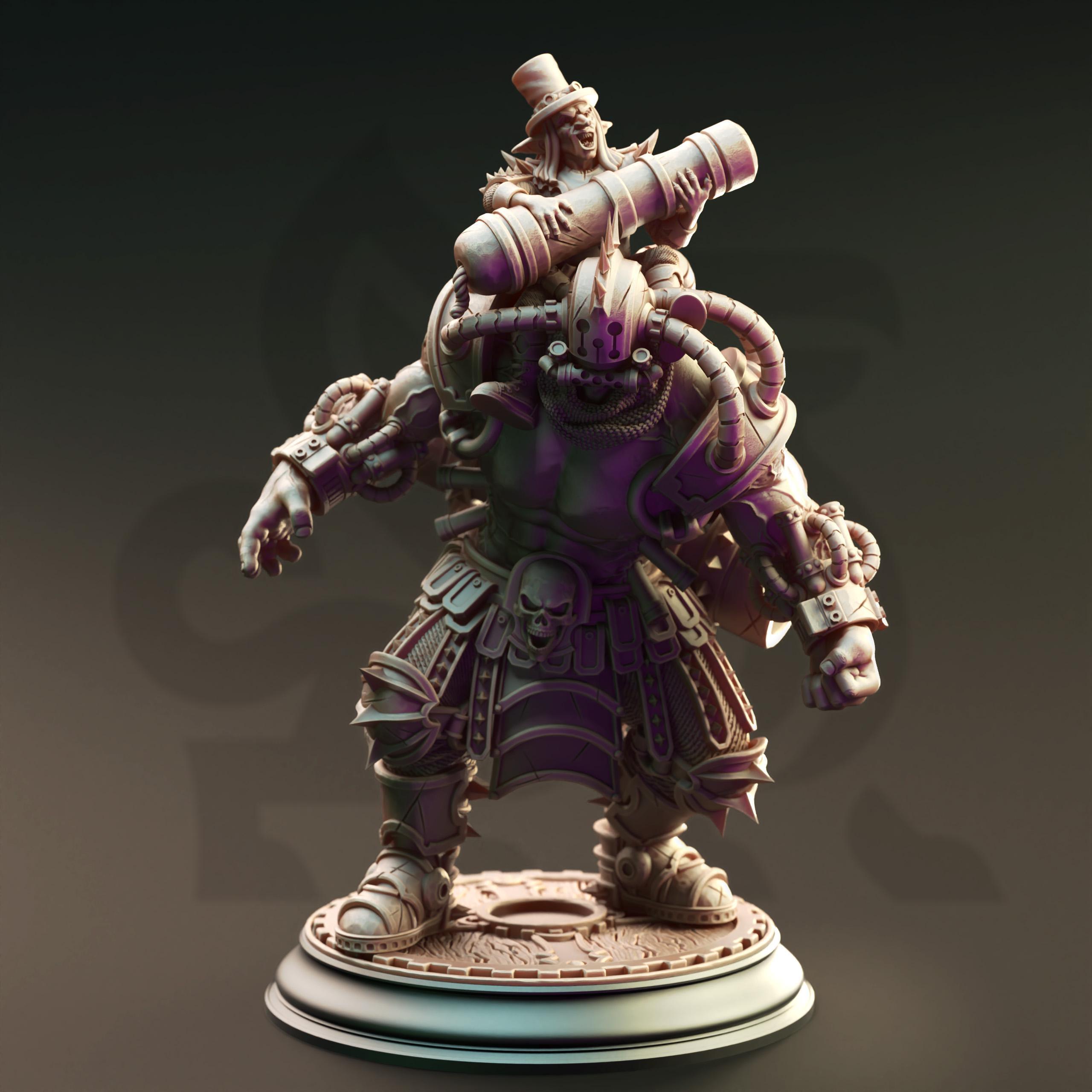 Muscle Giant Goblin Orc Alchemist Monster Figure 16k + Base Print