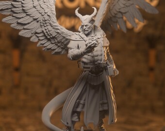 Istar Devil Sorcerer Tiefling Warlock Figure 14k + Base Print 3D RPG Miniature Gift Idea mini | Dungeons & Dragons DND Tabletop | DM Stash