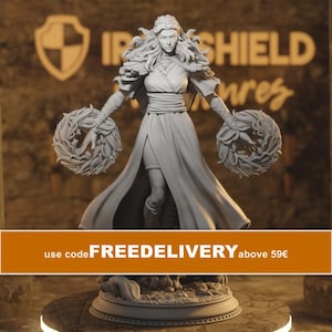 Tyria vrouwelijke elf magiër tovenaar figuur 14k + basisprint 3D RPG miniatuur cadeau-idee mini | Dungeons & Dragons DND Tabletop | DM Stash