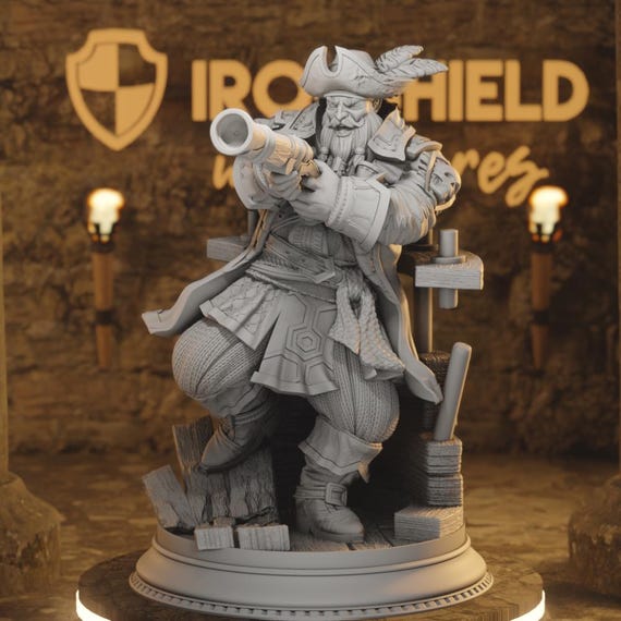 バラディン・ブラックビアード - ドワーフのガンスリンガー海賊船長