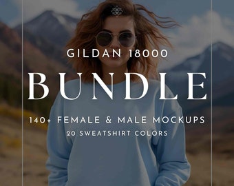 Gildan 18000 mockup bundle, 18000 sweatshirt bundle, Gildan model mockups, Sweatshirt mockups photos, Sweatshirt mock ups, Crewneck bundle
