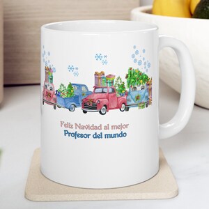 Ceramic Mug 11oz, Profesora Spanish Teacher Coffee Mug, Spanish Language Teacher Gift, Maestra Mug, Profesora Gift, Custom Christmas Mug