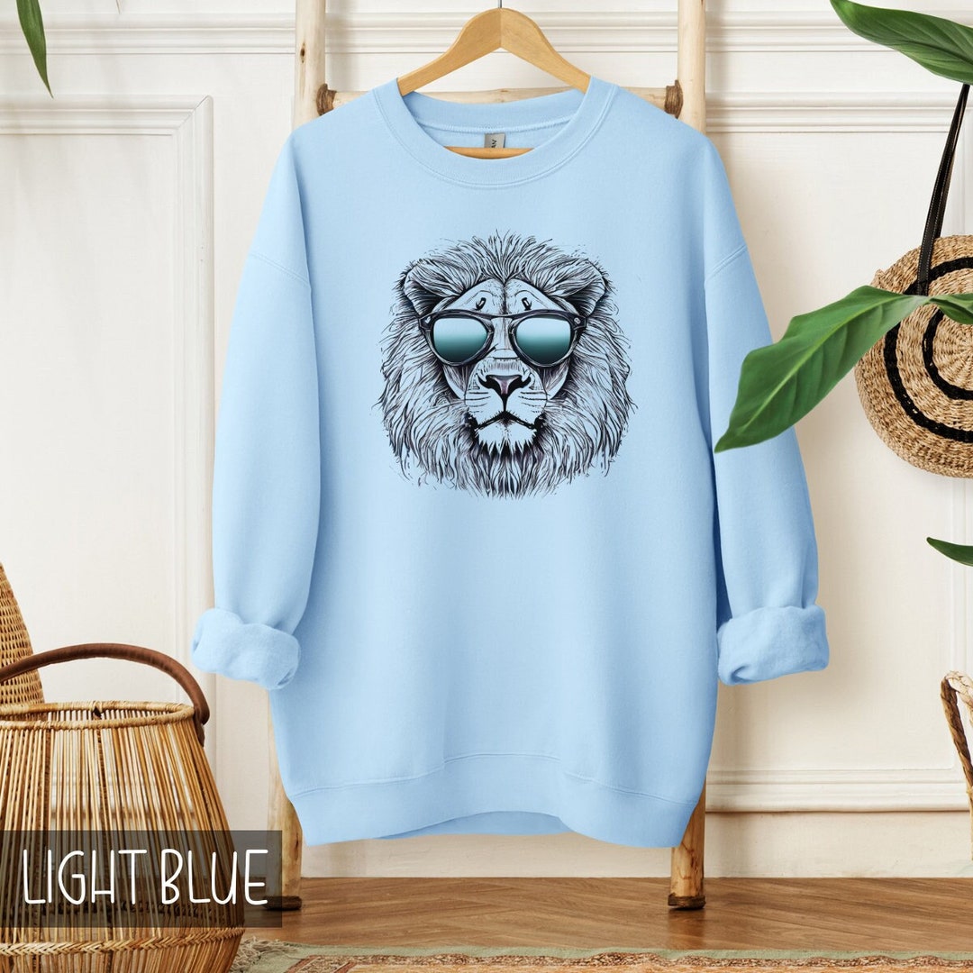 Lion Sweatshirt for Nature Lover Gift Game Day Lion Sweatshirt - Etsy