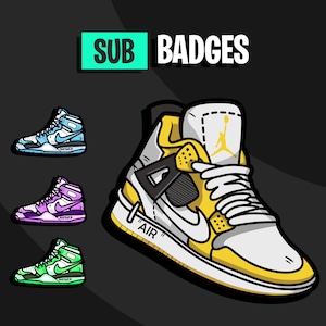 Shoe Sub Badges, Subscriber badges for twitch, kick streaming.