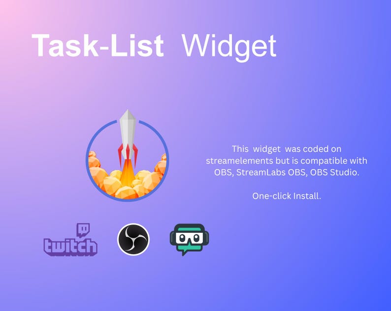 Pink and Black Tasklist Widget | Pomodoro Co-working Timer for ...