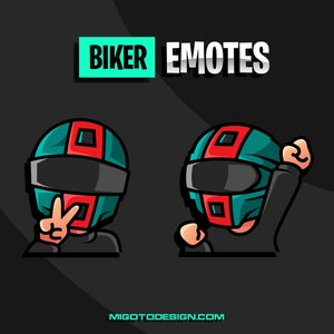 Biker Emotes, Racing Emotes for Streaming on Twitch, Kick Streaming, Discord