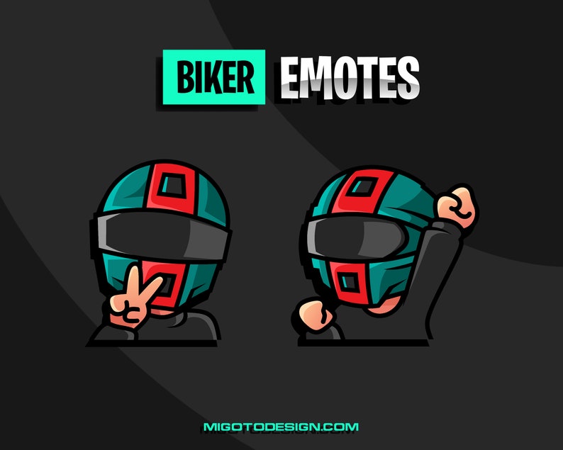 Biker Emotes, Racing Emotes for Streaming on Twitch, Kick Streaming, Discord Etsy
