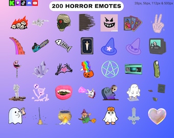 200 émoticônes d'horreur animées pour Twitch, YouTube, Discord et Kick (téléchargement numérique)