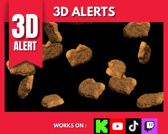 Premium 3d CHICKEN NUGGET ALERT | Twitch Alerts | Kick Alert | Twitch Alerts Animated | Twitch Stream Alerts | Animated Alerts Twitch