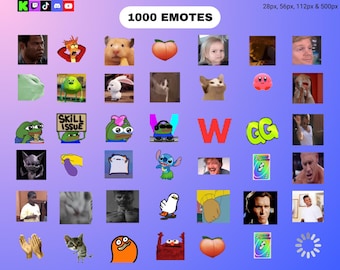 1000 Animated Meme Emotes Pack for Twitch, Discord, YouTube