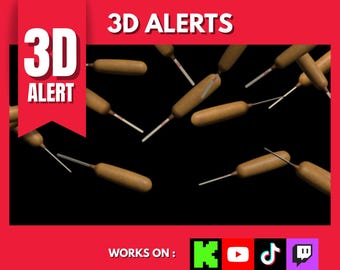Premium 3d KÄSE-REGEN-ALARM | Twitch Alarme | Kick-Alert | TwitchAlerts Animiert | Twitch Stream Benachrichtigungen | Animierte Benachrichtigungen auf Twitch