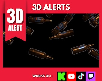 Premium 3d BIER REGENALARM | Twitch Alarme | Kick-Alert | TwitchAlerts Animiert | Twitch Stream Benachrichtigungen | Animierte Benachrichtigungen auf Twitch