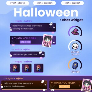 Halloween Chat & Goal Widget | Twitch | Streamelements OBS | Custom css