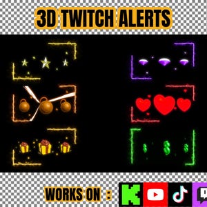 3D Reactive Facecam Alert | Twitch Alerts | Kick Alert | Twitch Alerts Animated | Twitch Stream Alerts | Animated Alerts Twitch | Overlays