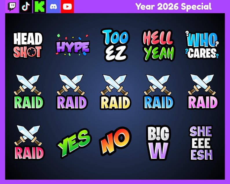 180 ANIMATED Emotes for Twitch, Kick, Discord | Twitch Emotes | Sub ...