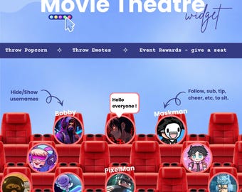 Stream THEATER WIDGET | Interactive Widget | Twitch Cinema Theatre | Streamelements OBS | Channel redeems