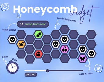 Honeycomb Mines Reveal Game Widget | Subathon Stream Tool (PDF Download)