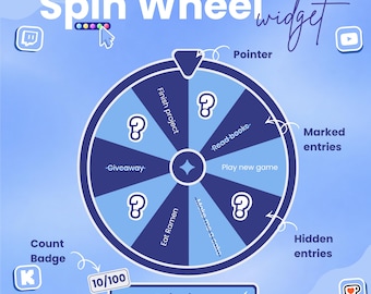 Multistream Spin Wheel Widget | Twitch, Kick, Youtube & Ko-fi events | Stream alerts | Streamelements OBS