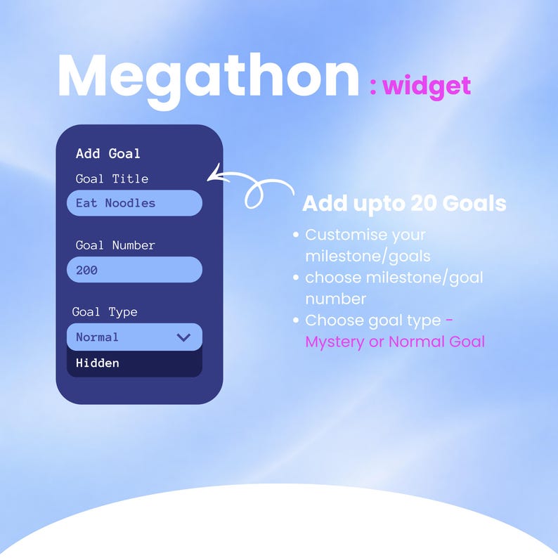 Black Pink Megathon Widget | Dynamic Modular Timer, Milestone Goals ...