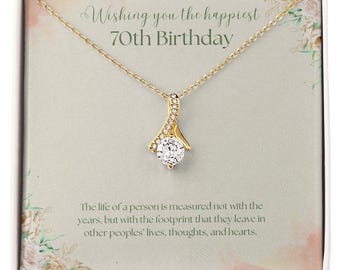 70th Birthday Necklace, 70th Birthday Gift, Birthday Gifts for Women, Gifts for Her, Birthday Gifts, 70th Birthday, Birthday Gift for Wife