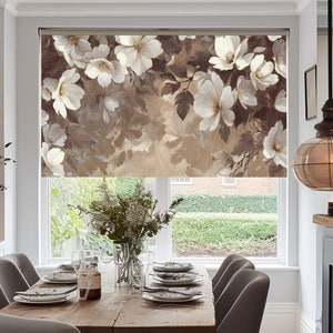 Floral Roller Shade: Vintage Botanical Window Blind
