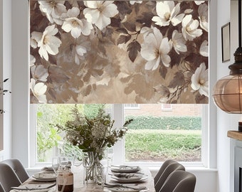 Floral Roller Shade: Vintage Botanical Window Blind