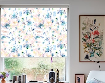 Abstract Watercolor Roller Shade: Colorful Blackout Window Blind
