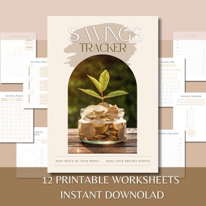 Savings Tracker, Money Savings, Savings Tracker Printable, Savings Challenge, Budget Binder, Finance Planner, Budget Planner, Saving Funds