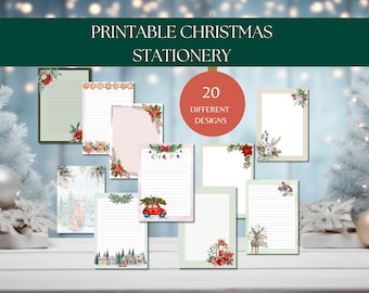 Christmas Stationery Letter Paper, Digital Download, Christmas A4 Writing Paper, Santa Letter, Christmas Pages, Christmas Pages