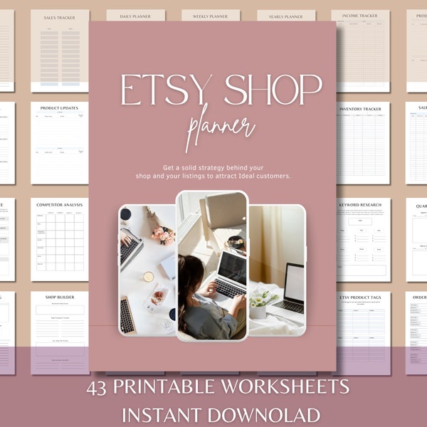 Etsy Shop Planner, Etsy Business Plan, Etsy Seller Planner, Digital Business Planner, Sell on Etsy, Etsy Guide, Etsy SEO, Etsy Selling Guide