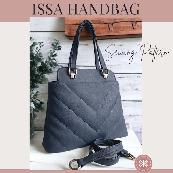 Handbag Pattern, Bag Sewing Pattern, PDF Sewing Pattern, Digital Bag Pattern, Issa Handbag Sewing Pattern