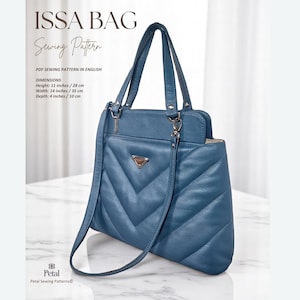 Handtasche Schnittmuster, Handtasche Schnittmuster, PDF Schnittmuster, Digitales Schnittmuster, Issa Handtasche Schnittmuster