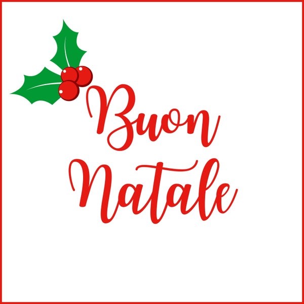 buon natale merry christmas card proud italian editable printable digital download two sided holiday seasonal, customizable xmas you print