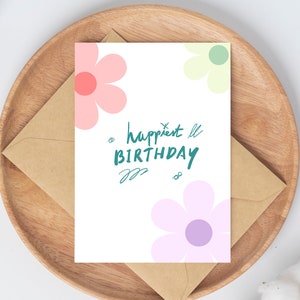 Printable Birthday Card Birthday Card Printable Cute Birthday Card ...