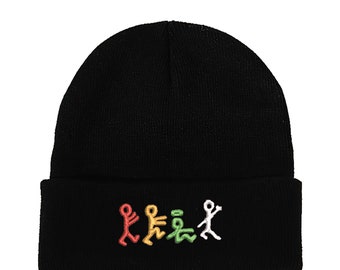 A Tribe Called Quest ATCQ Gorro negro con logotipo de personajes NWOT Q TIP