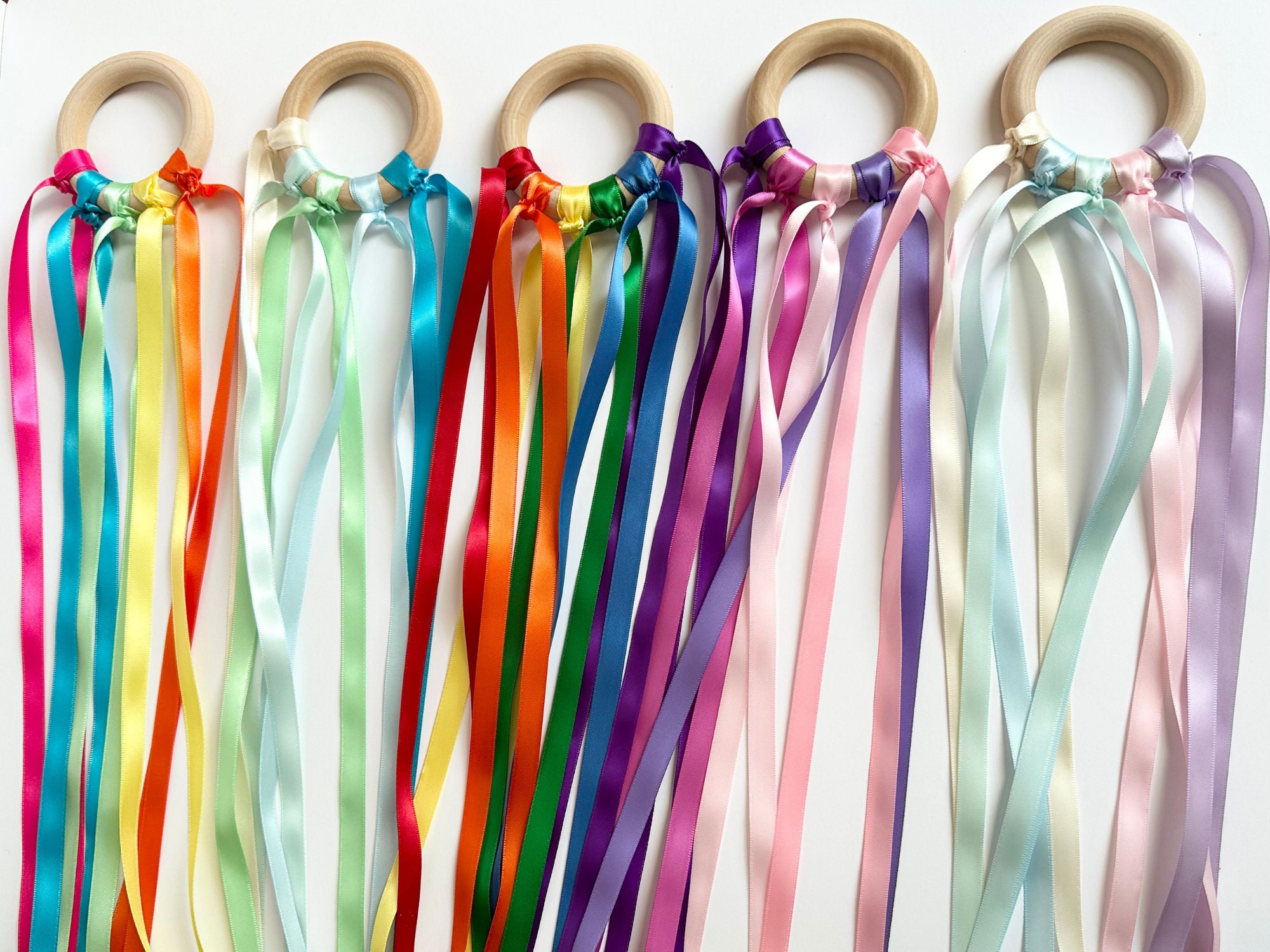 Hand Kite | Waldorf Wooden Ribbon Toy | Montessori | Pretend Play ...