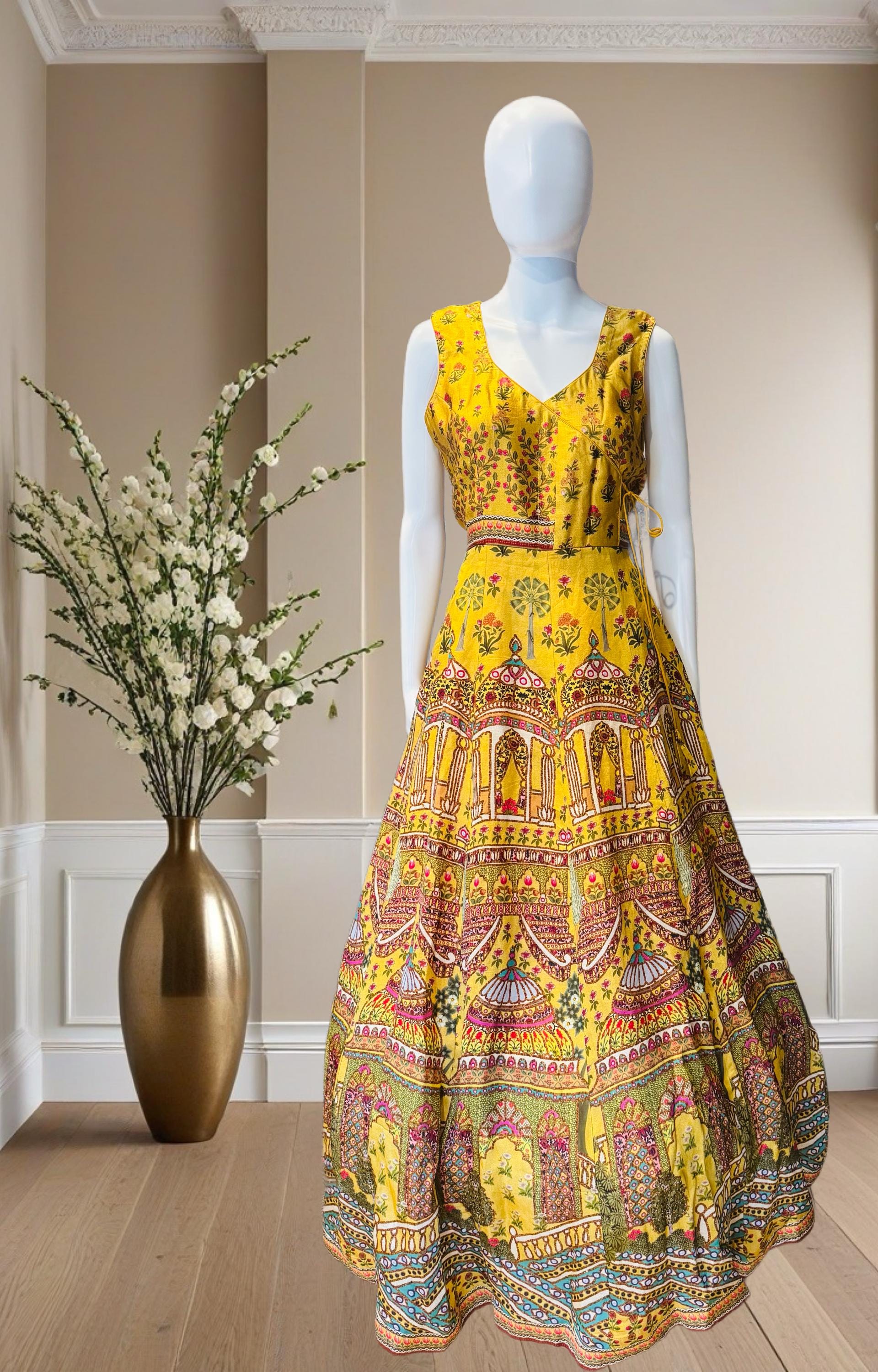 Beautiful Indian Maxi Dress | Sleeveless Printed Long Dress | Ethnic Festival Wear | Boho Summer Gown | Anarkali Dress | Flared Gown