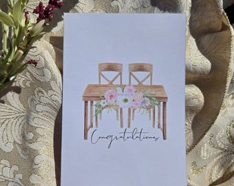 Congratulations Wedding Card | Future Mr and Mrs | Getting Married | Wedding Notecards | Rustic Bouquet | Western Bride | Marriage Card