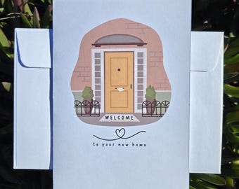 Celebrate New Beginnings: Welcome To Your New Home | Thoughtful Housewarming Card and Handwritten Gift for New Homeowners | Handwriting Font