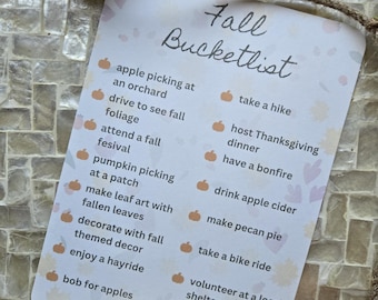 Festive Fall Fun: 5 Bucket Lists & Thanksgiving Games Bundle | Fall Scavenger Hunt | To-Do Checklist | Autumn Spirit Activity Checklist