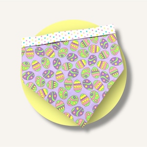 EGG Dog and Cat Bandana with Snaps | Easter Day Bandana | Reversible Bandana | Snap On Bandana | Holiday Bandana | Spring bandana |