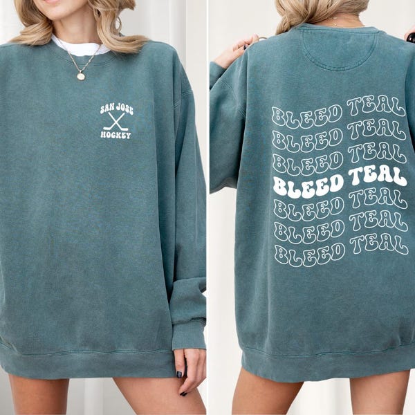 San Jose Sharks Branded Iconic Mono Logo Graphic Crew Sweatshirt - Sports Gris - Femme