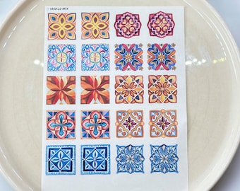 Watercolor Ceramic Tile Polymer Clay Transfer Sheet