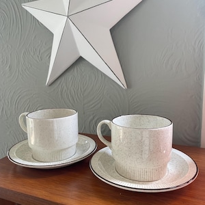 Poole Pottery cup and saucer pair