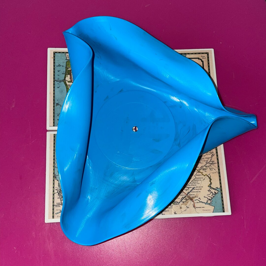 Baby Blue Vinyl Record Decorative Bowl Centerpiece Etsy