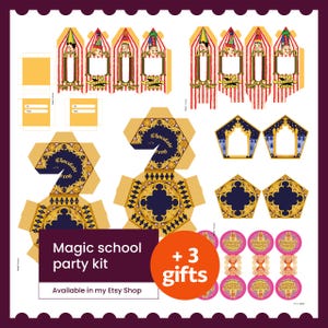 Printable Wizard Sweet Shop Kit - Treat Boxes & Labels for a Magical Candy Buffet