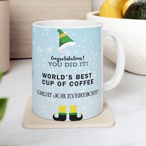 Buddy the elf worlds best cup of coffee Art Board Print for Sale by